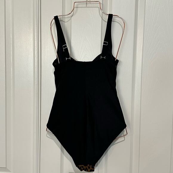 Miss Adola back and cheetah print one piece swimsuit size 10 - Picture 4 of 10